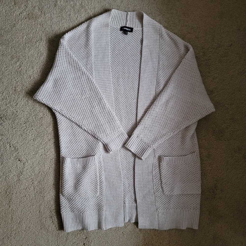 Express Cream Sweater Cardigan S